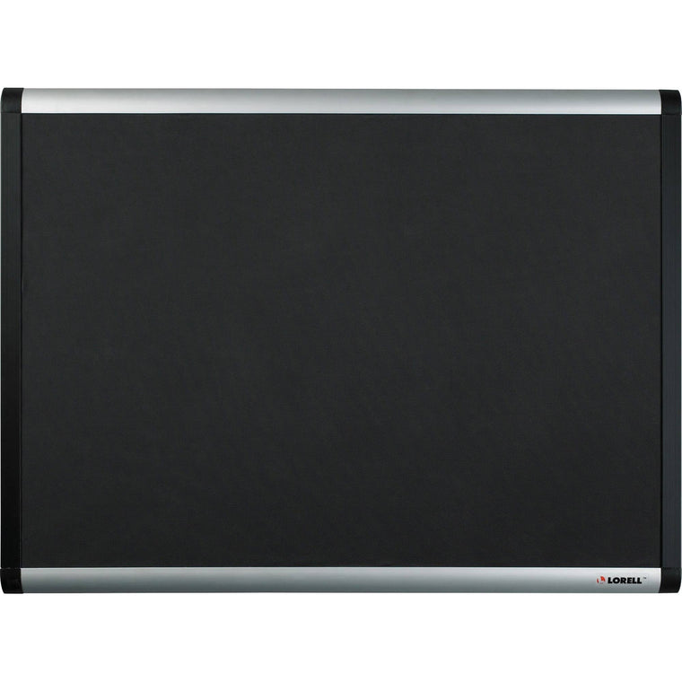 Lorell Black Mesh Fabric Covered Bulletin Board 48in. x 36in.