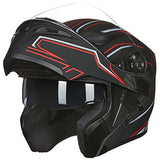 ILM Motorcycle Dual Visor Flip up Modular Full Face Helmet DOT 6 Colors Model 902